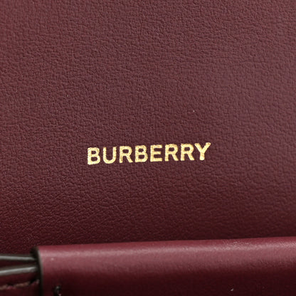 Burberry Calfskin Logo Hazelmere Wallet With Detachable Strap Deep Maroon 9 of 13