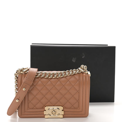 Chanel Caviar Quilted Small Boy Flap Brown 11 of 11