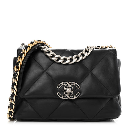 Chanel Lambskin Quilted Medium Chanel 19 Flap Black 1 of 12