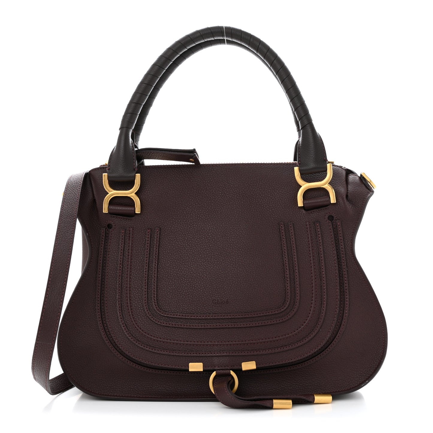Calfskin Medium Marcie Satchel Deep Violine
