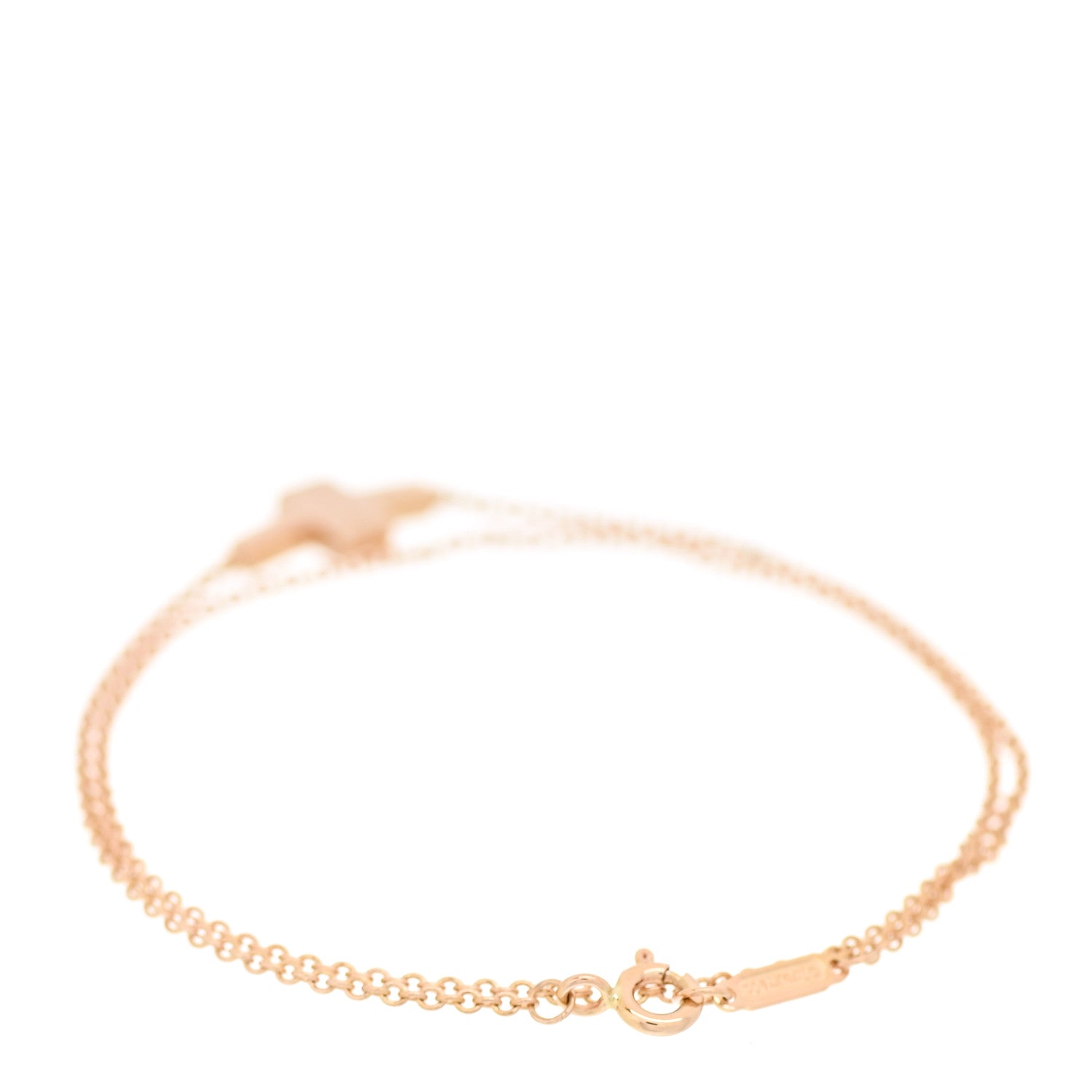 Tiffany 18K Rose Gold T Double Chain Bracelet 2 of 4