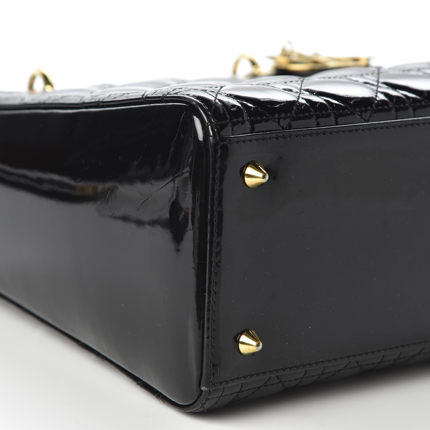 Christian Dior Patent Cannage Medium Lady Dior Black 5 of 9