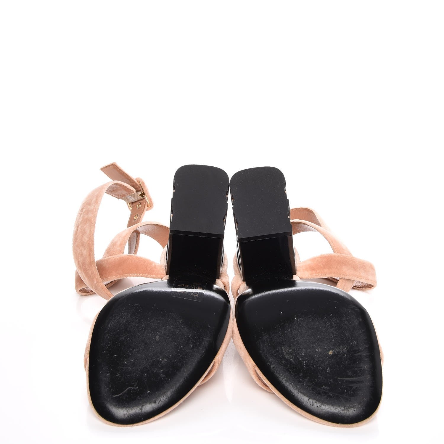 Louis Vuitton Velvet Monumenta Cross Sandals 39 Blush 10 of 13
