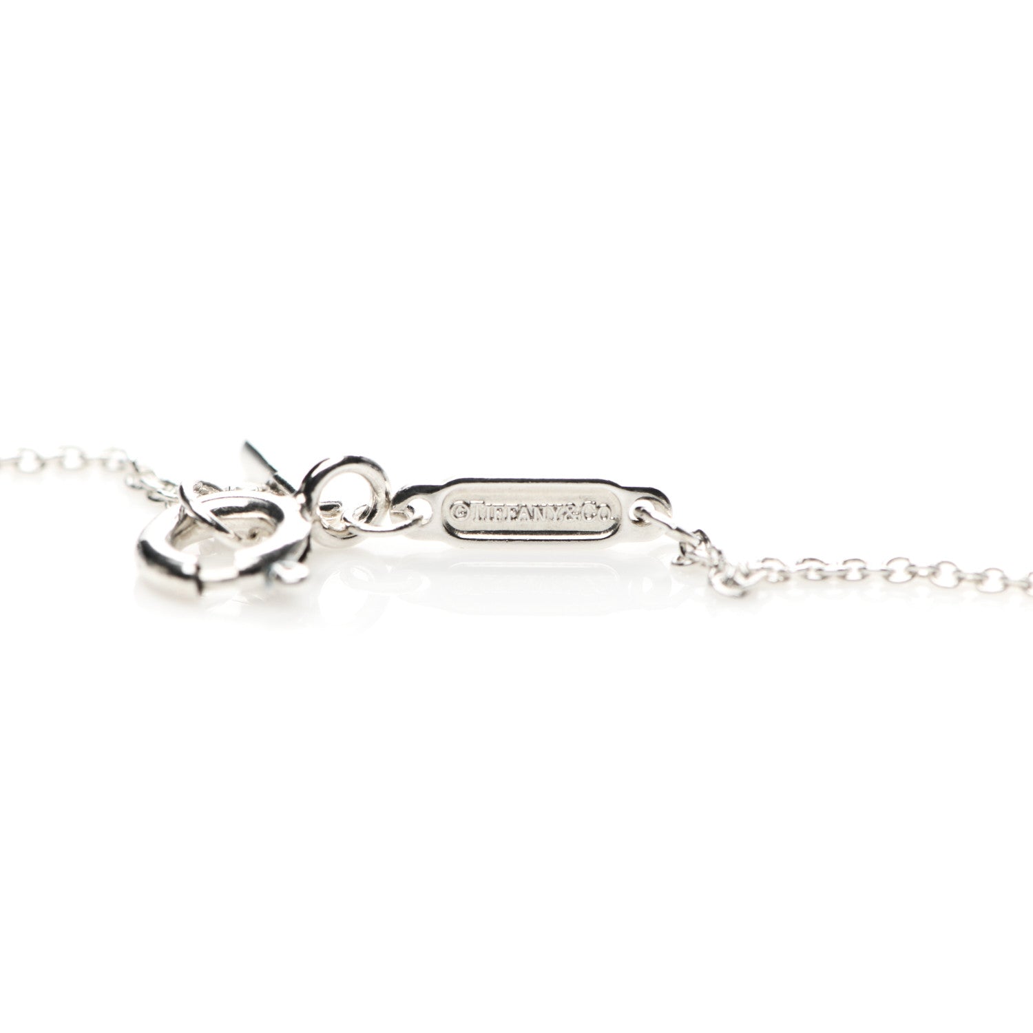 Tiffany Sterling Silver Small T Smile Pendant Necklace 5 of 6