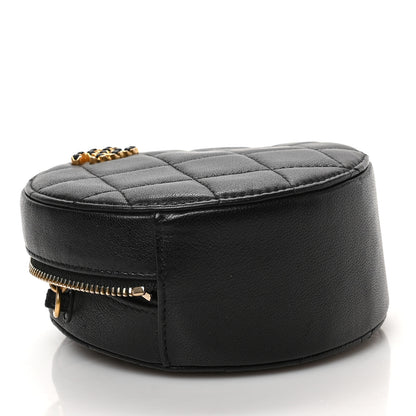 Chanel Goatskin Quilted Chanel 19 Round Clutch With Chain Black 4 of 8