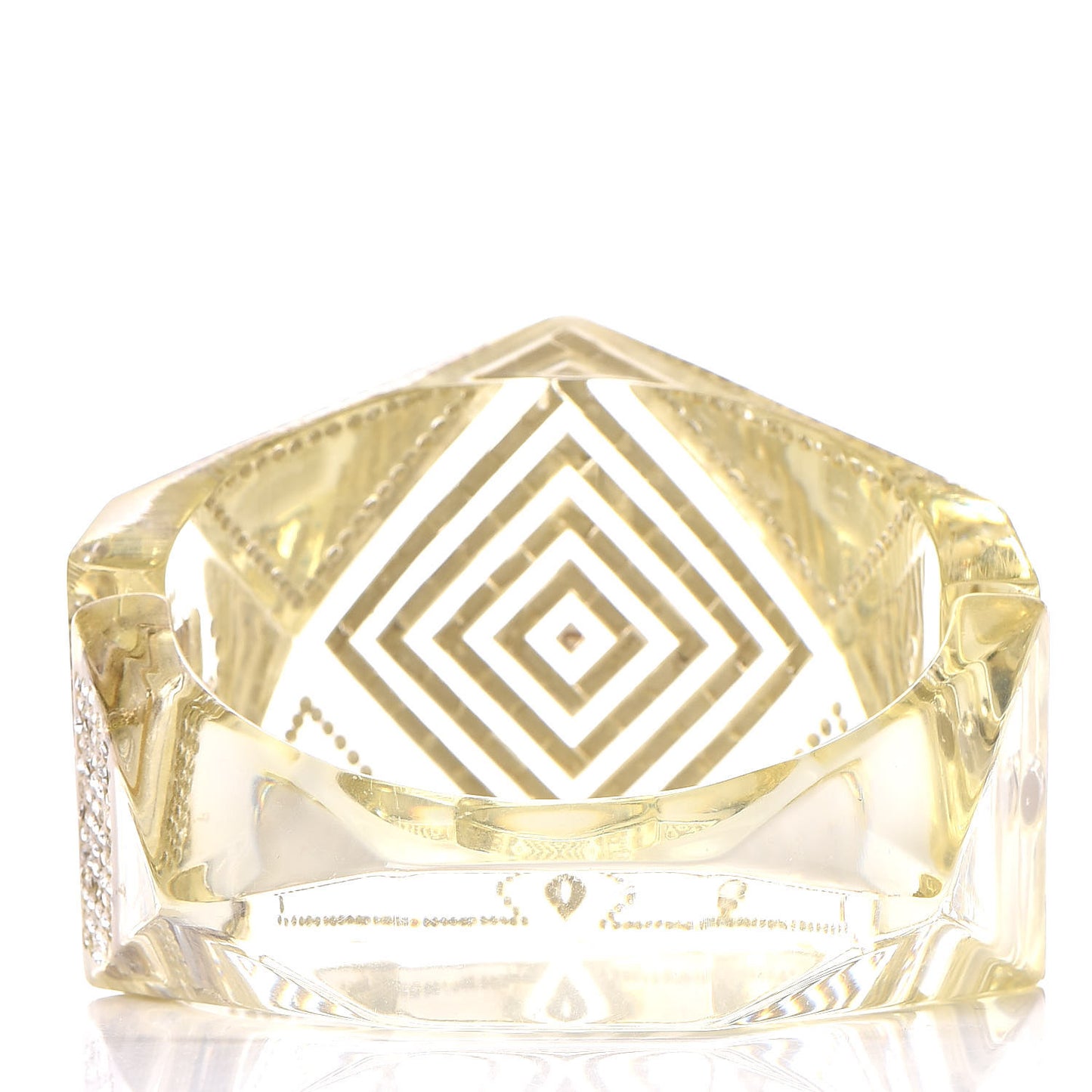 Resin Translucent Geometric Crystal Cuff