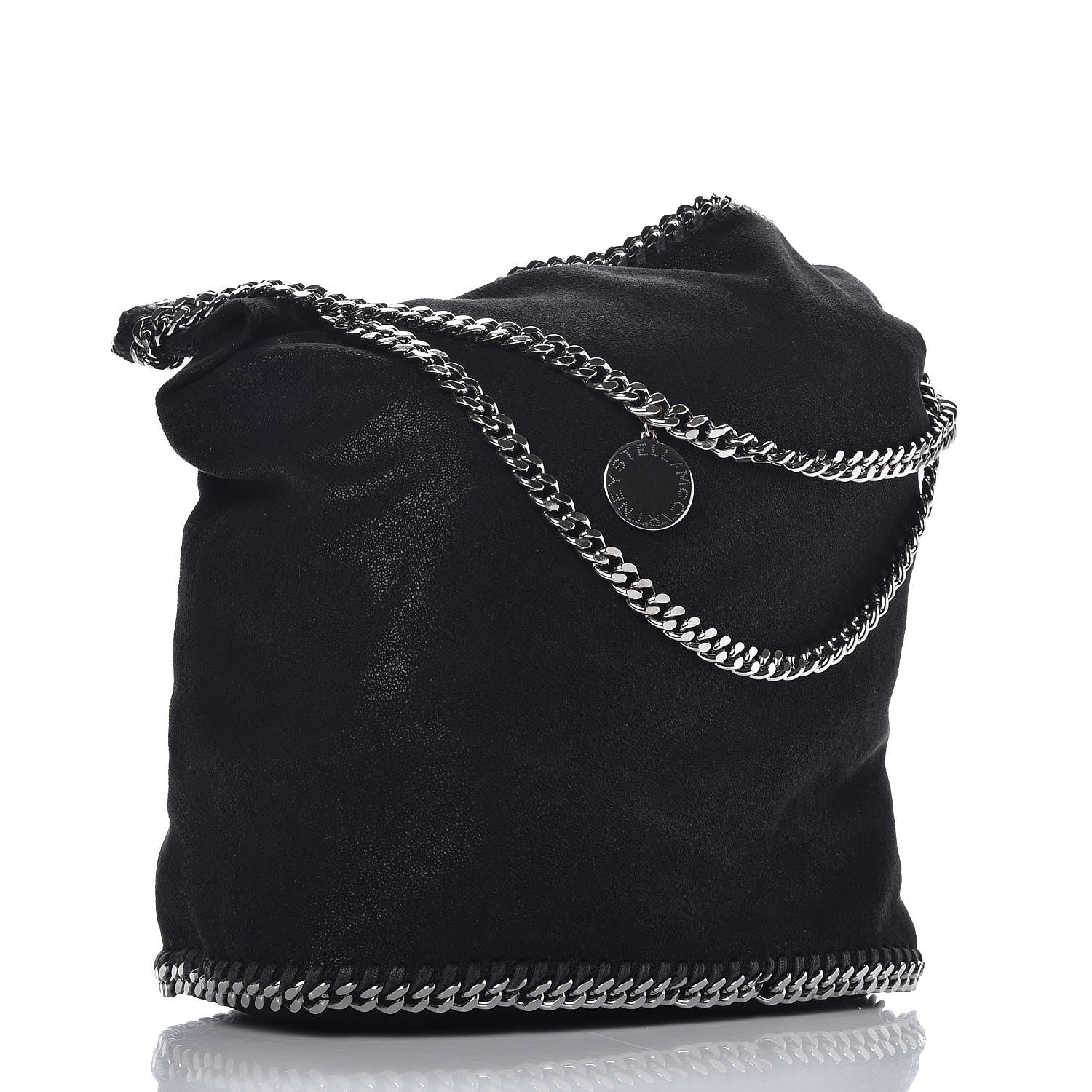 Stella McCartney Shaggy Deer Big Falabella Bucket Bag Black 3 of 8