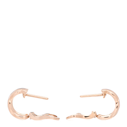 Chanel 18K Beige Gold Coco Crush Hoop Earrings 3 of 5