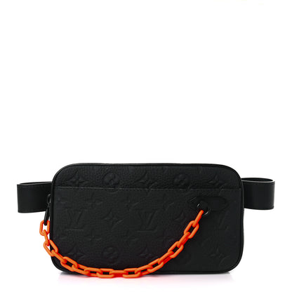 Louis Vuitton Taurillon Monogram Uniformes Solar Ray Soft Pochette Volga Belt Bag Black 1 of 9