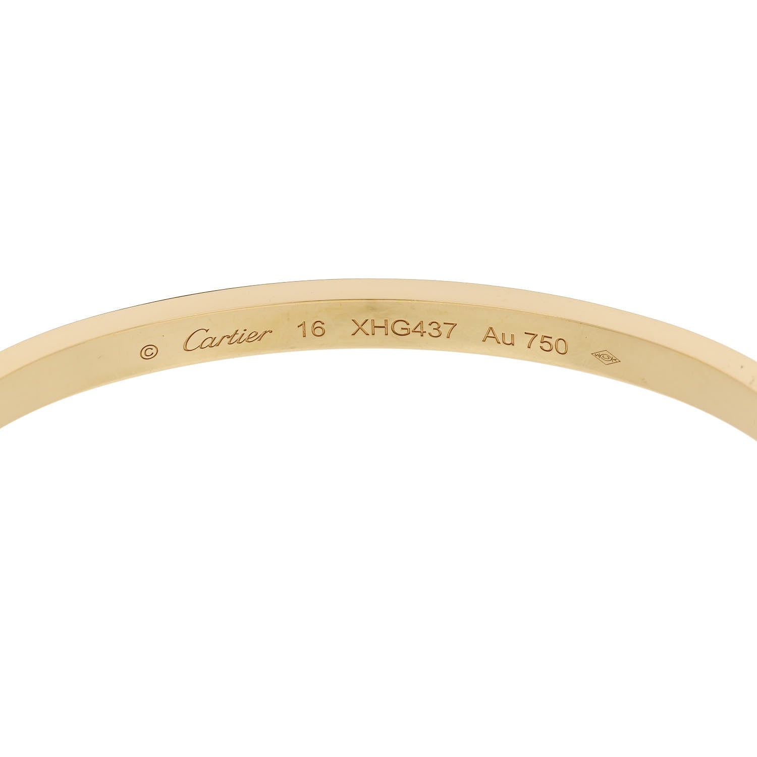 Cartier 18K Yellow Gold Small LOVE Bracelet 16 5 of 6