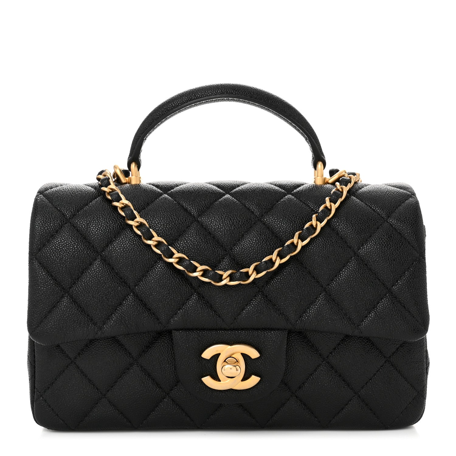 Chanel Caviar Quilted Mini Top Handle Rectangular Flap Black 1 of 11