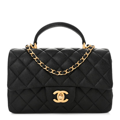 Chanel Caviar Quilted Mini Top Handle Rectangular Flap Black 1 of 11