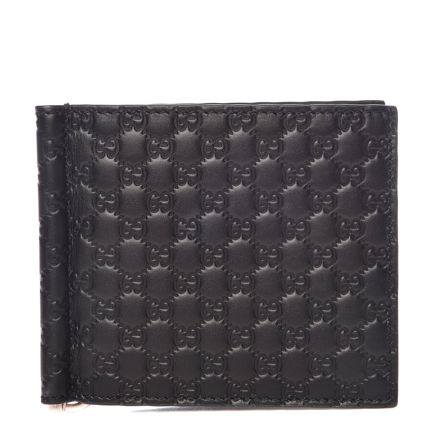 Microguccissima Bi-Fold Money Clip Wallet Black