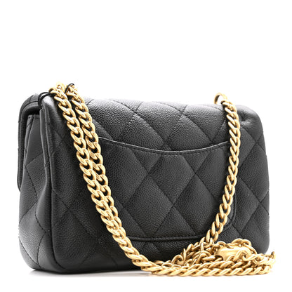 Chanel Caviar Quilted Mini Sweetheart Rectangular Flap Black 3 of 11
