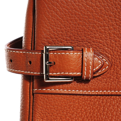 Hermes Taurillon Clemence Shoulder Atlas Satchel Gold 12 of 15