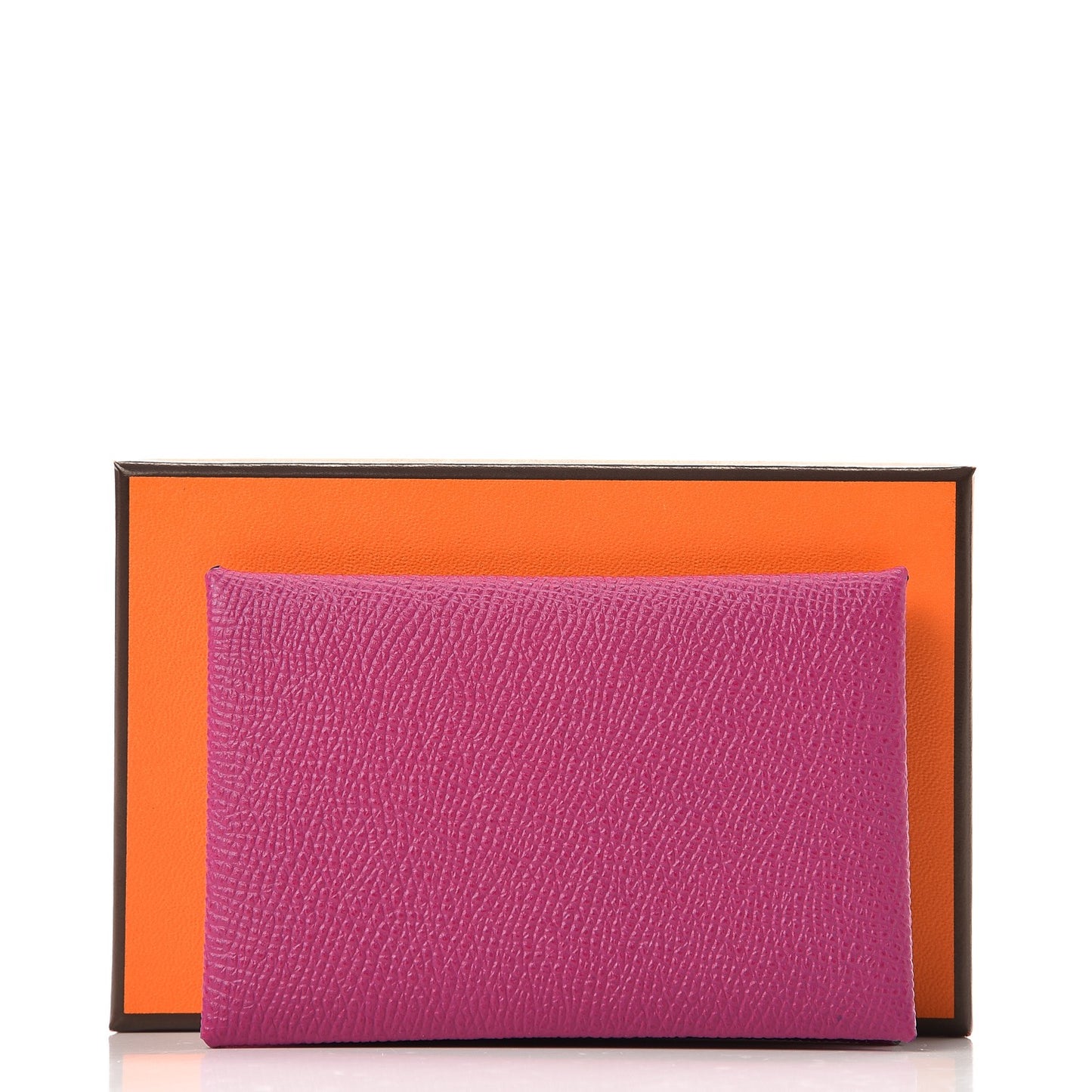 Epsom Calvi Card Case Rose Pourpre