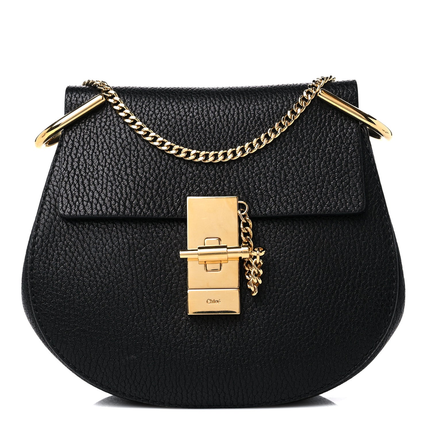 Chloe Grained Lambskin Drew Shoulder Bag Black 1 of 12