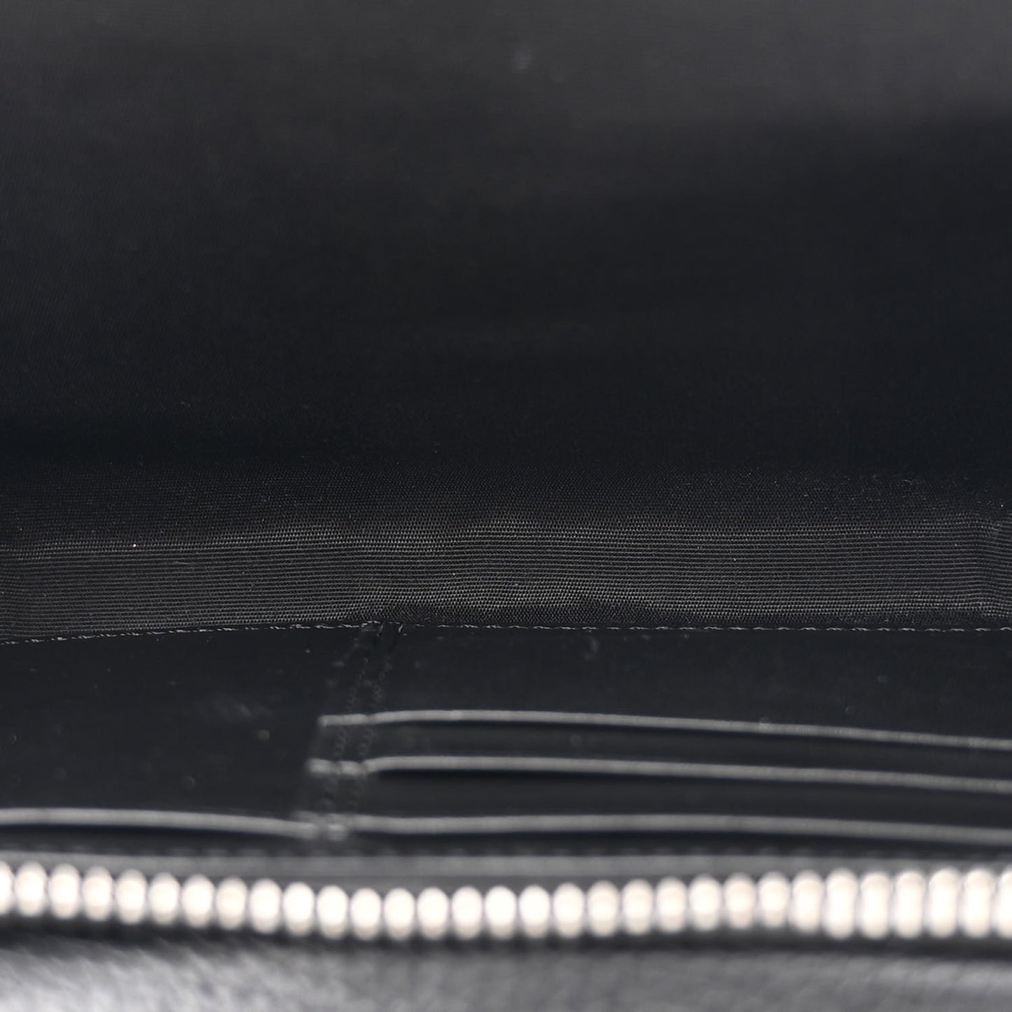 Grained Calfskin Double Zip Crossbody Black