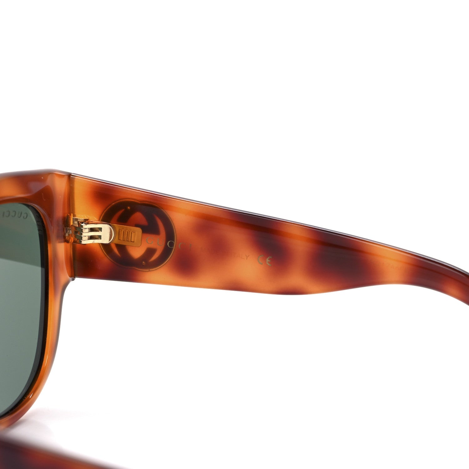 Gucci Acetate Square Frame Sunglasses GG0142SA Tortoise 6 of 8