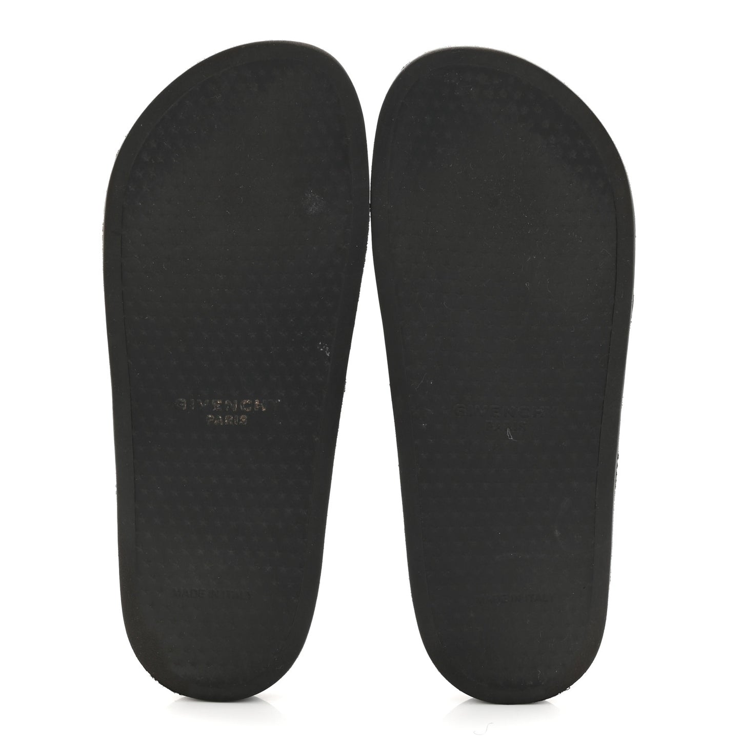 Rubber Logo Pool Slide Sandals 40 Black