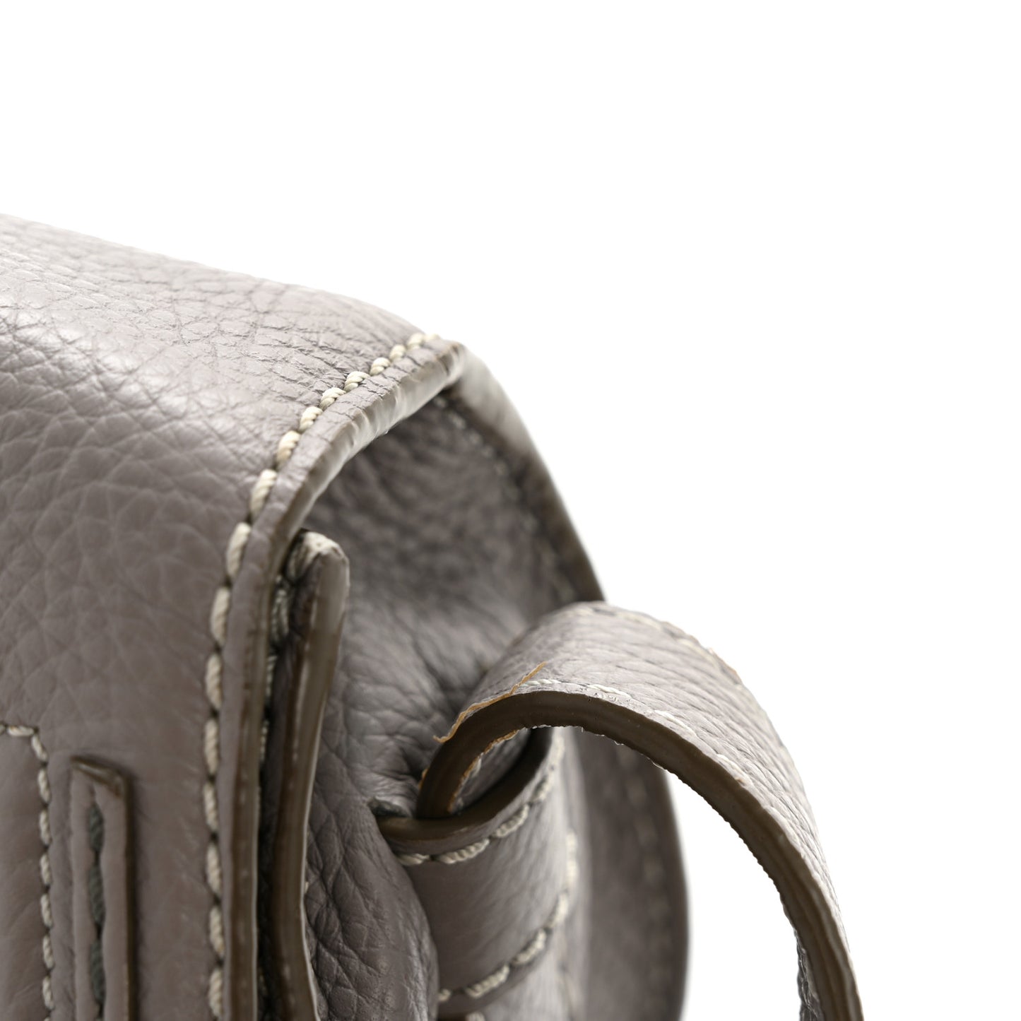 Calfskin Mini Marcie Round Crossbody Bag Cashmere Grey