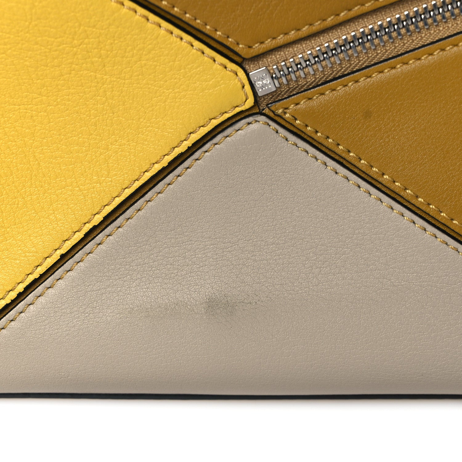Loewe Grained Calfskin Small Puzzle Bag Ocre Yellow 9 of 9