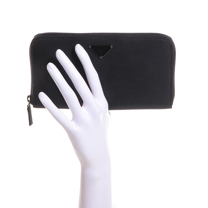 Prada Tessuto Nylon Zip Around Wallet Nero Black 2 of 9