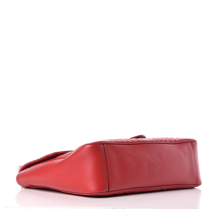 Gucci Calfskin Matelasse Large GG Marmont Shoulder Bag Hibiscus Red 4 of 10
