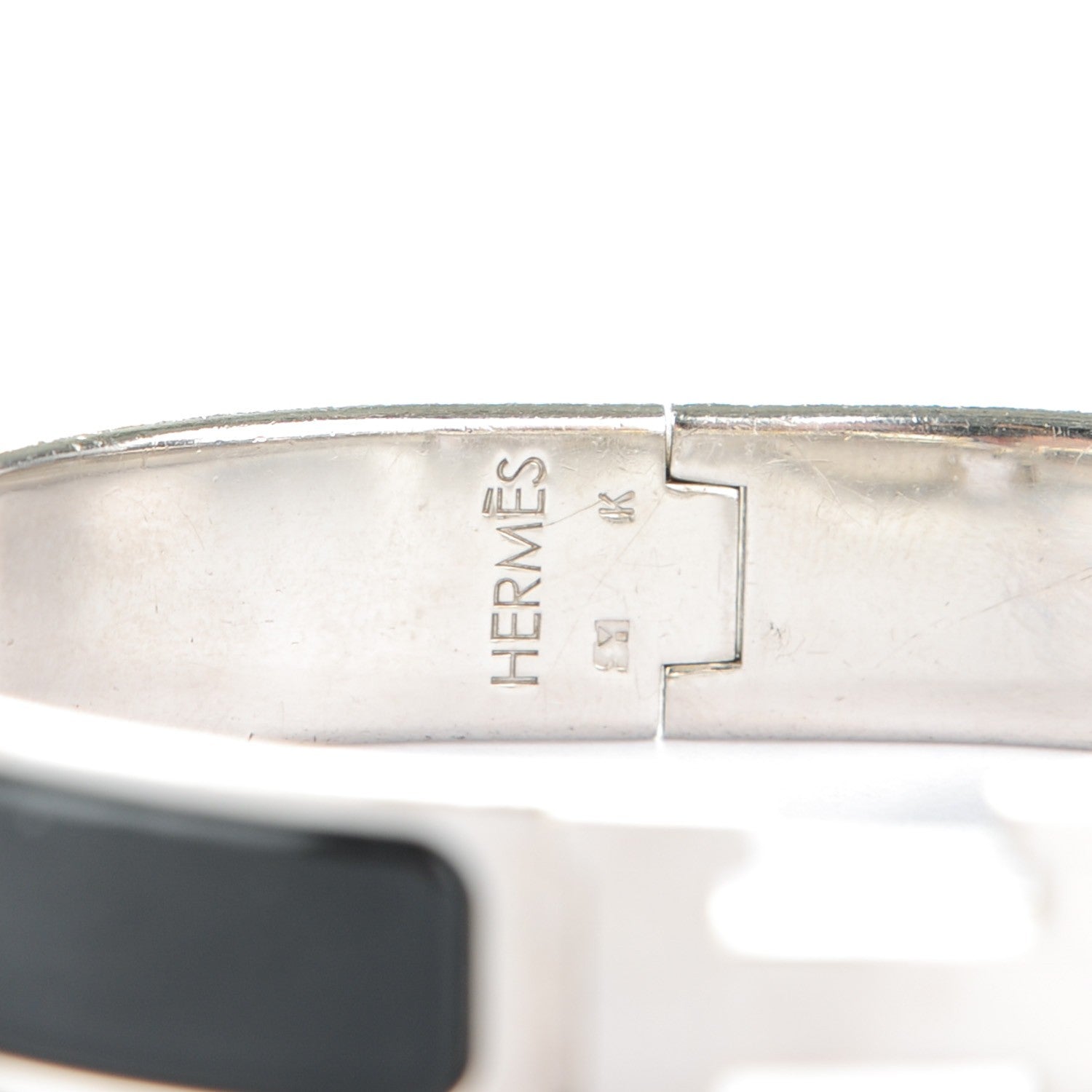 Hermes Enamel Narrow Clic Clac H Bracelet GM Black 3 of 4