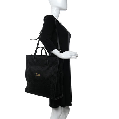 Gucci Econyl Nylon Monogram Off The Grid Long Tote Bag Black 2 of 10