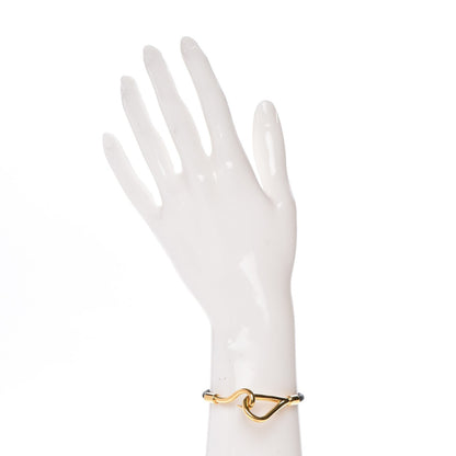 Hermes Leather Jumbo Hook Bracelet Black 2 of 5
