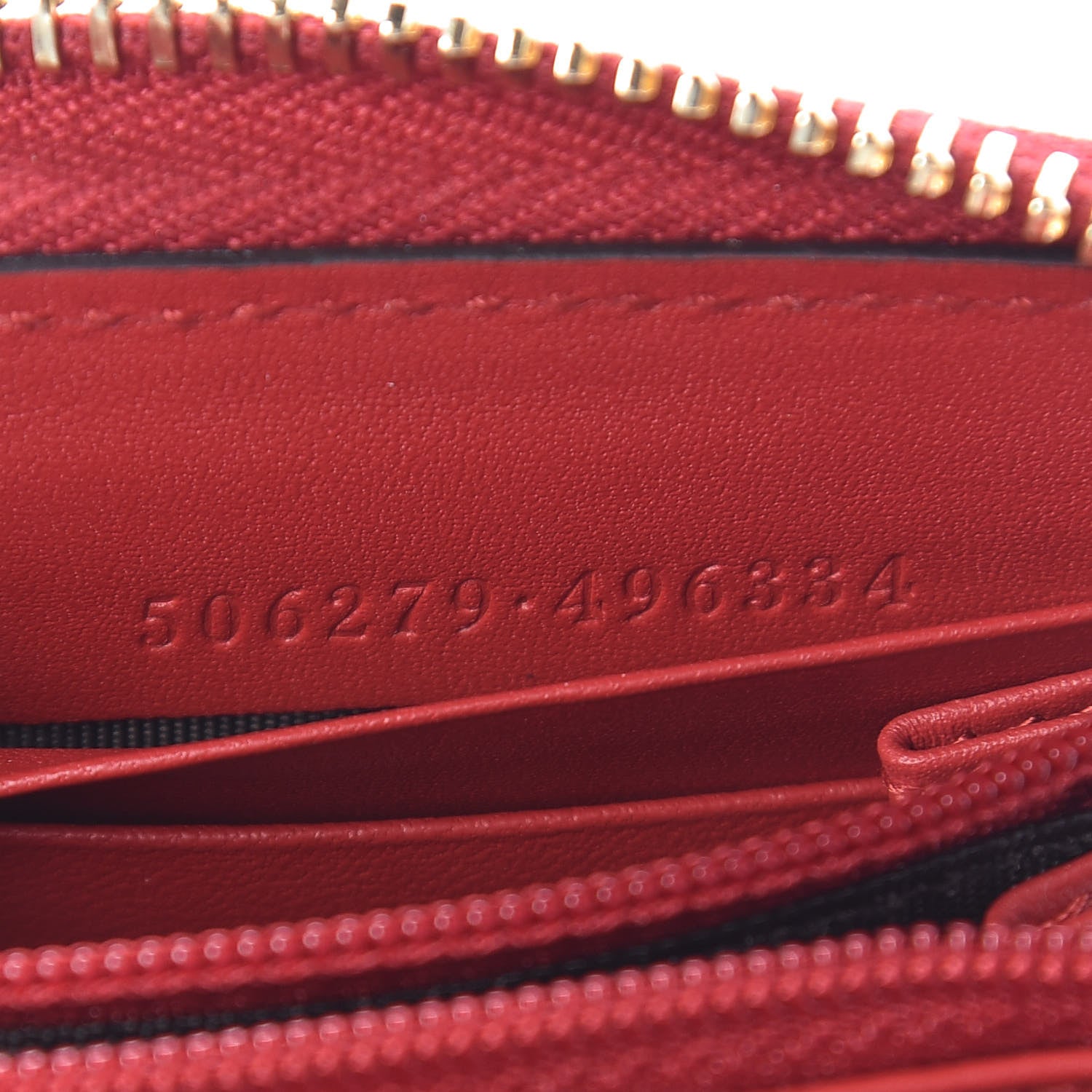 Gucci GG Supreme Monogram Bosco Patch Zip Around Wallet Beige Malva Hibiscus Red 7 of 13