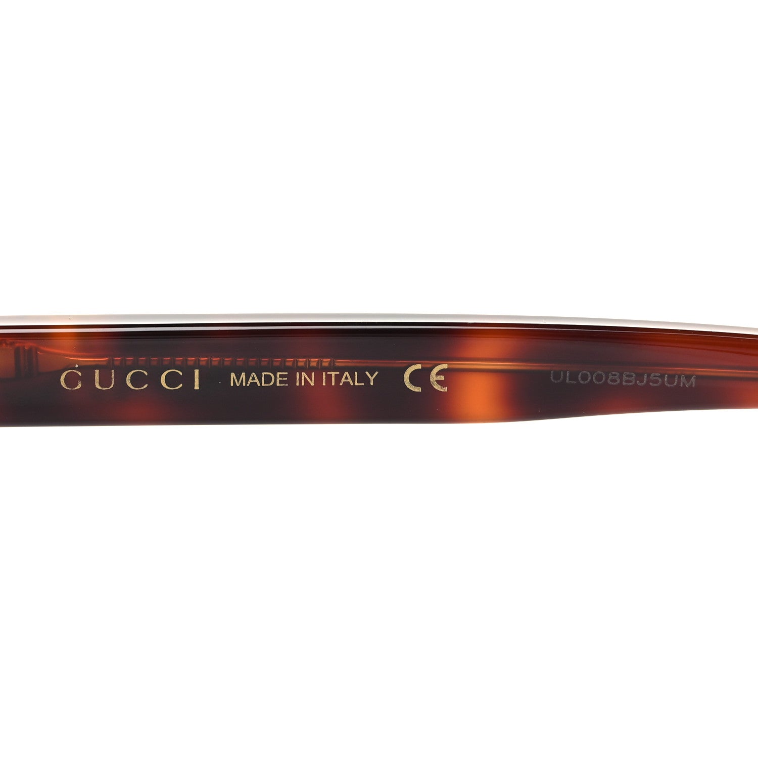 Gucci Acetate Square Frame Crystal Sunglasses GG 0418S Tortoiseshell 5 of 8