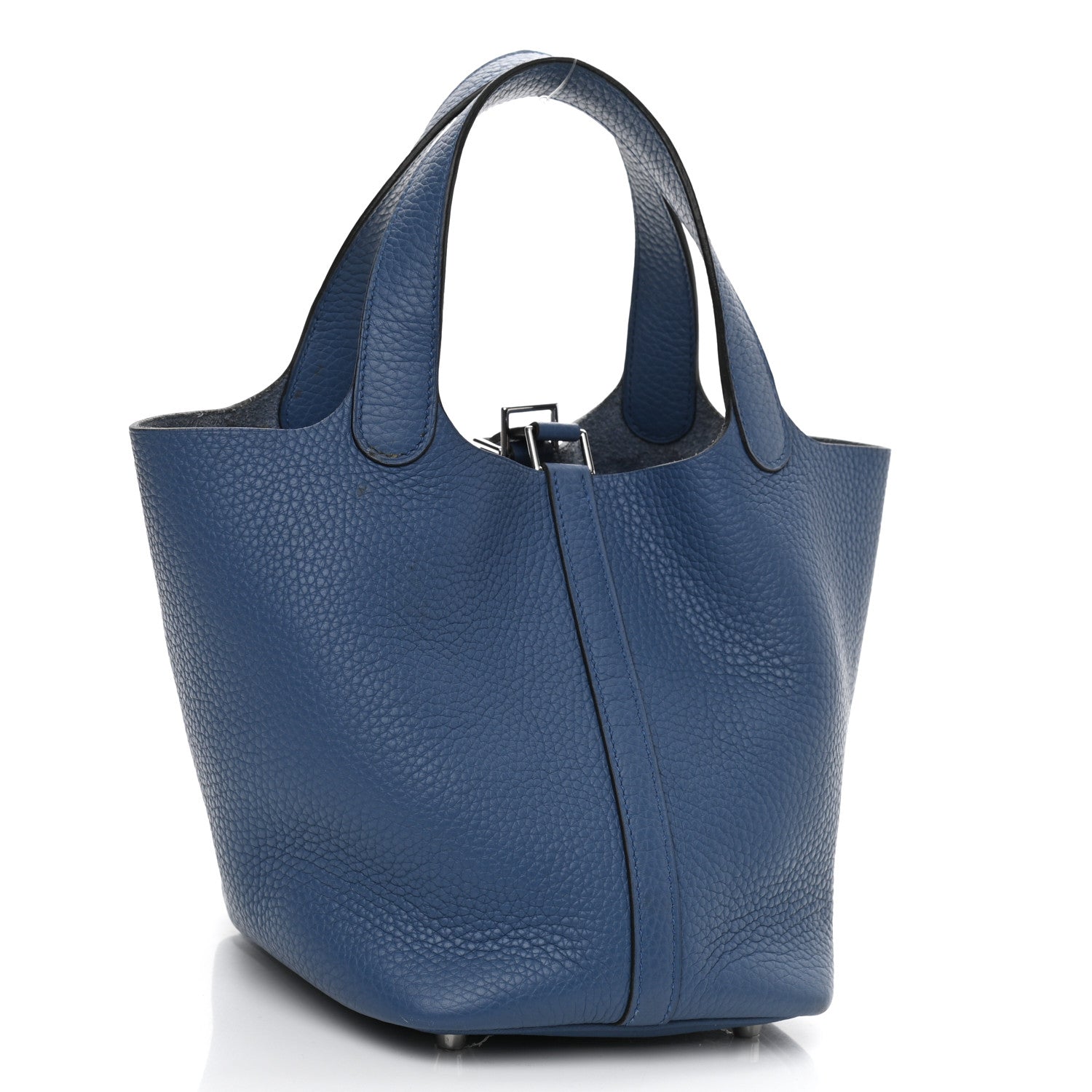 Hermes Taurillon Clemence Picotin Lock 18 PM Bleu Agate 3 of 9