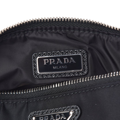 Prada Tessuto Nylon Saffiano Wristlet Black 6 of 6