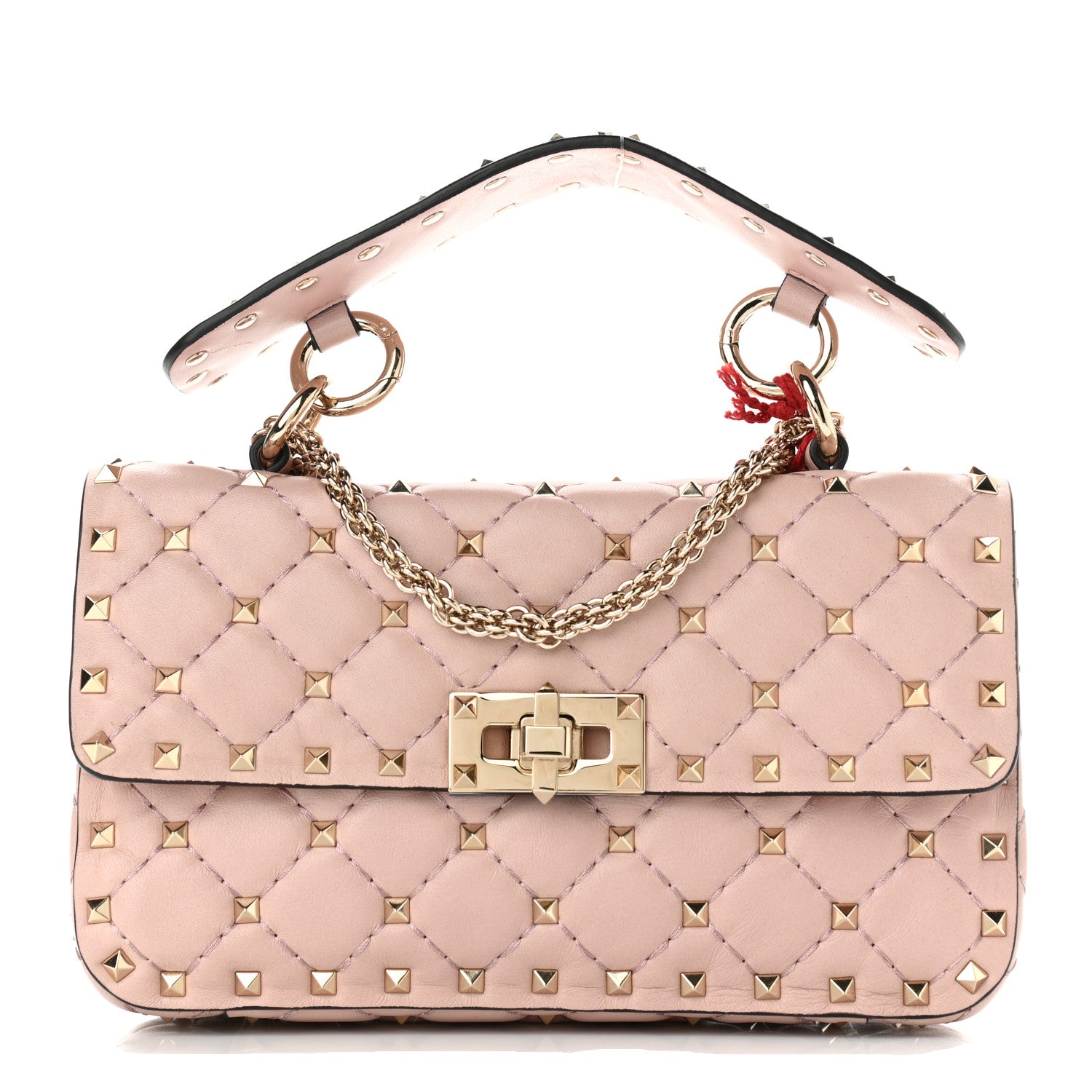 Valentino Garavani Nappa Small Rockstud Spike Shoulder Bag Water Rose 1 of 10