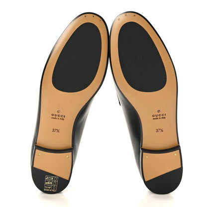 Gucci Calfskin Womens Jordaan Loafers 37.5 Black 5 of 9