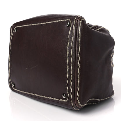 Chanel Deerskin Stitched Medium Bowler Brown 7 of 11
