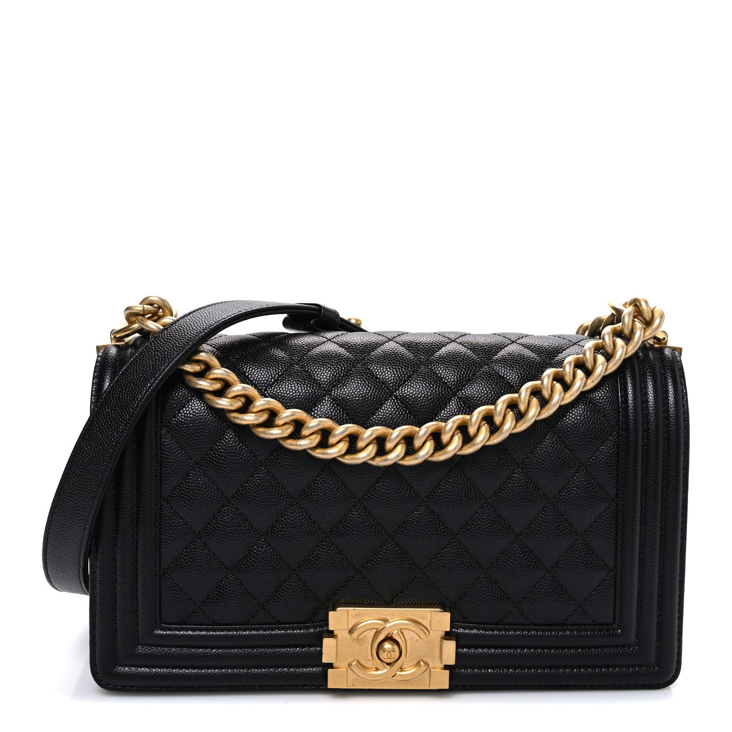 Chanel Caviar Quilted Medium Boy Flap Black 1 of 10