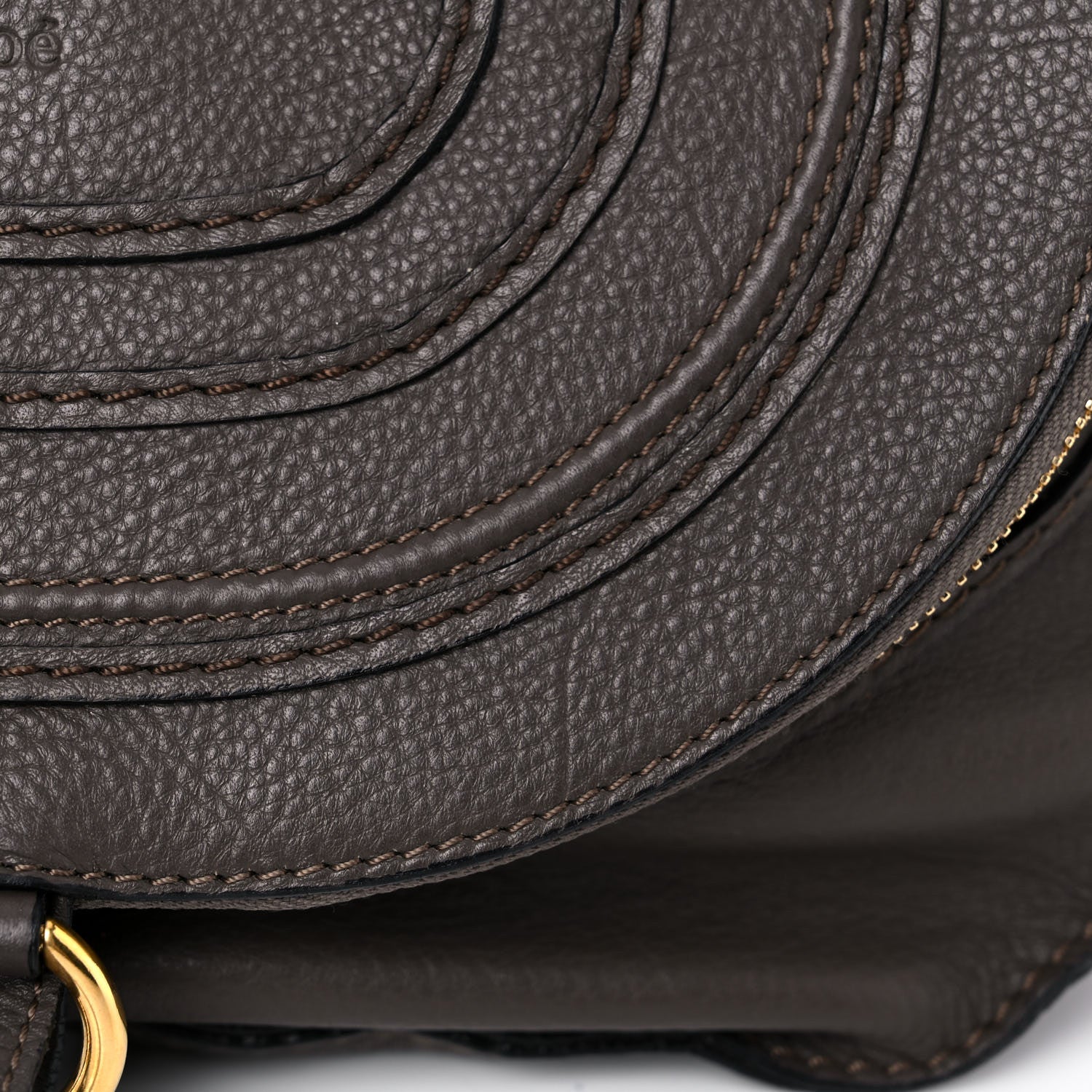 Chloe Calfskin Medium Marcie Round Zip Crossbody Ash 15 of 20