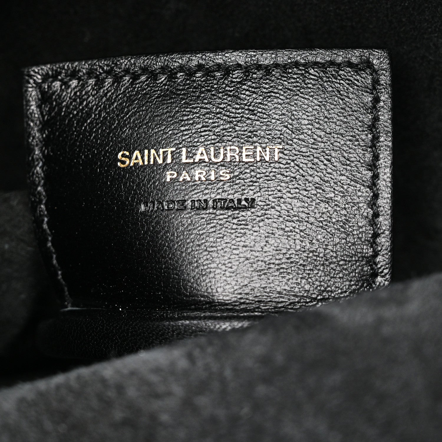 Saint Laurent Smooth Calfskin Paris VII Large Flat Hobo Black 7 of 11
