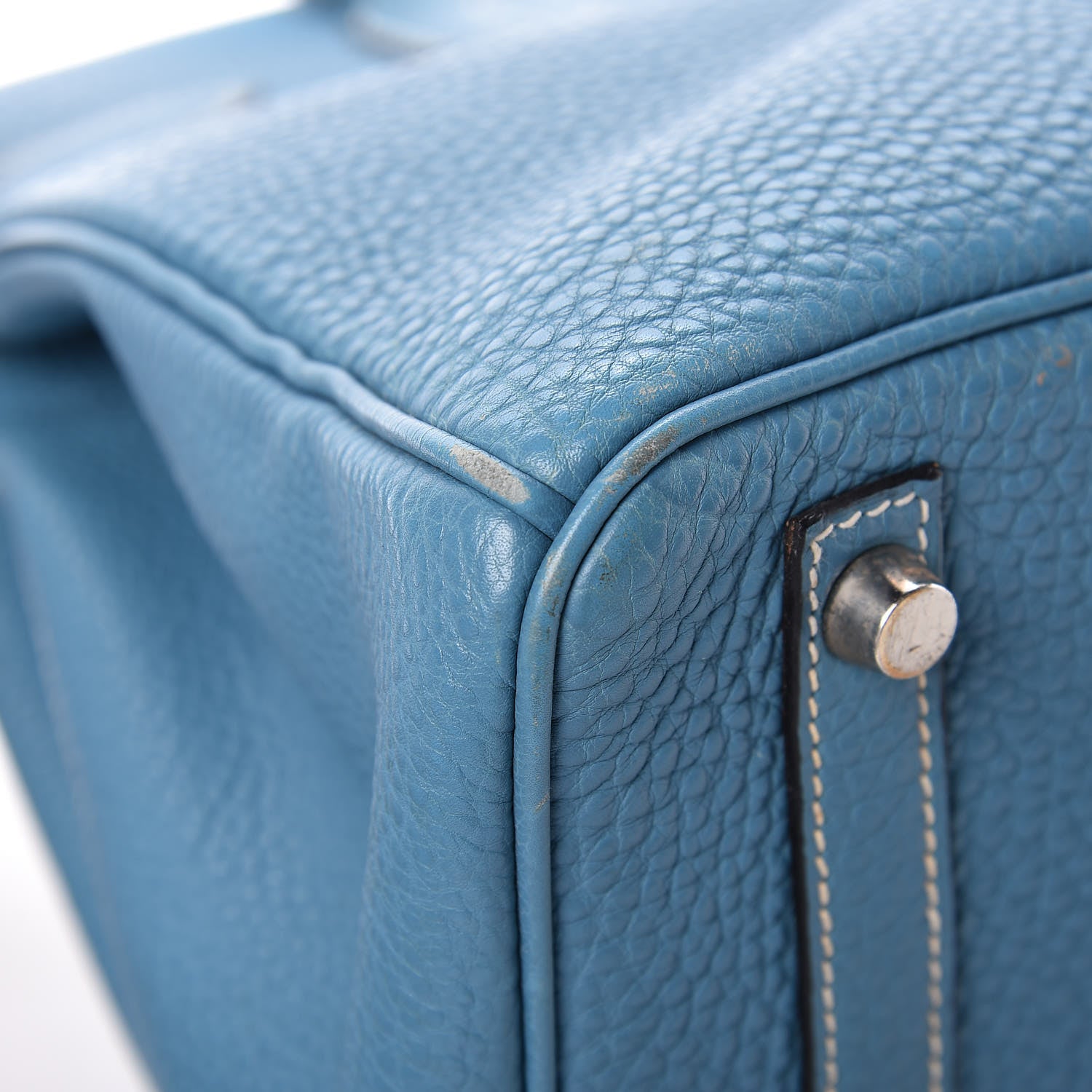 Hermes Taurillon Clemence Birkin 30 Blue Jean 43 of 51