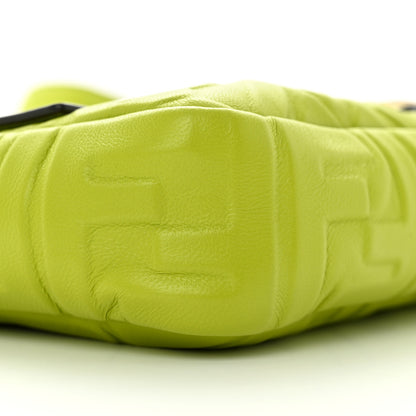 Fendi Nappa FF 1974 Embossed Baguette Wasabi 8 of 9