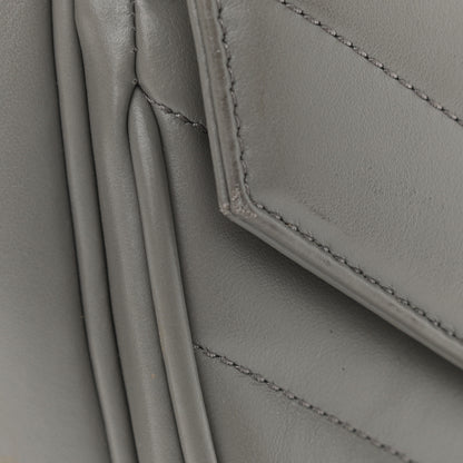 Saint Laurent Calfskin Y Quilted Monogram Loulou Shoulder Bag Pearl Grey 16 of 18