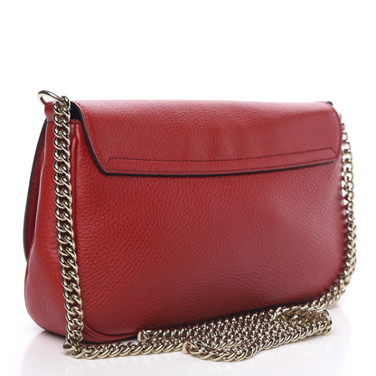 Gucci Pebbled Calfskin Medium Soho Flap Crossbody Tabasco Red 4 of 10