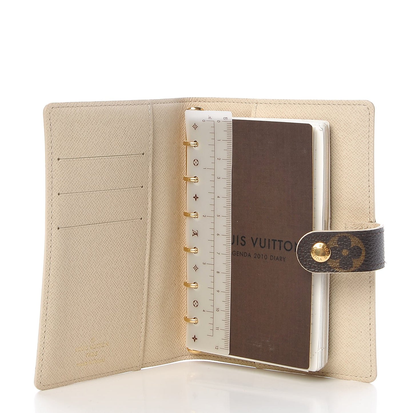 Monogram Trunk Small Ring Agenda Cover White