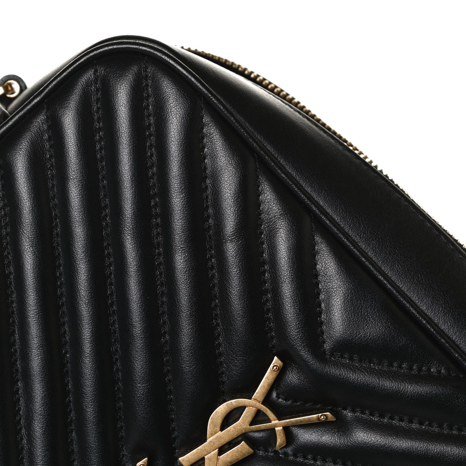 Saint Laurent Calfskin Matelasse Monogram Lou Camera Bag Black 13 of 13
