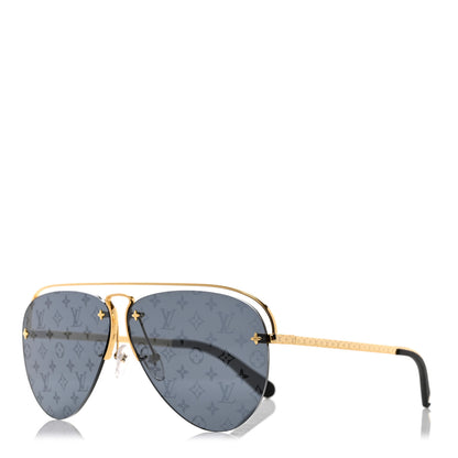 Louis Vuitton Metal Monogram Grease Sunglasses Z1172W Dark Gun 1 of 10