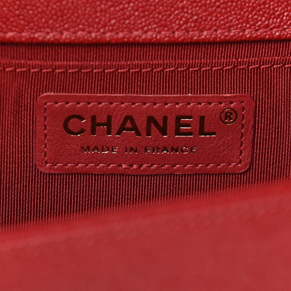 Chanel Caviar Quilted Medium Boy Flap Red 6 of 9