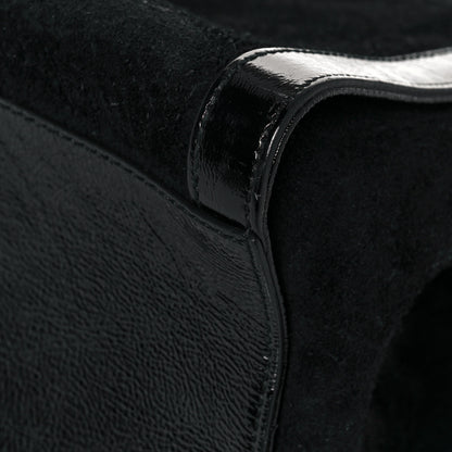 Gucci Suede Patent GG Web Medium Ophidia Tote Bag Black 10 of 13